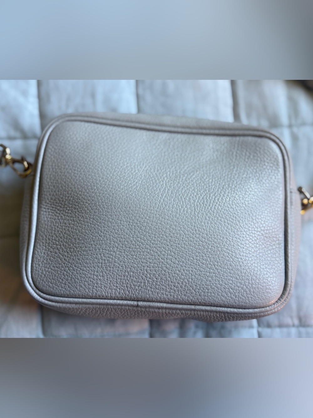 Quince / Last Brand Italian leather crossbody bag in taupe
